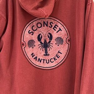 Nantucket Sconset maroon Hoodie -oversized Medium - great condition